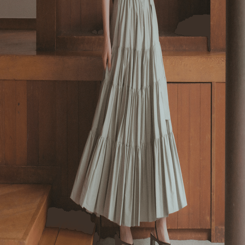 【美品】foufou スーパーティアードスカート　38 今週の販売情報】新作はsuper tiered skirt / 再販はあの餃子