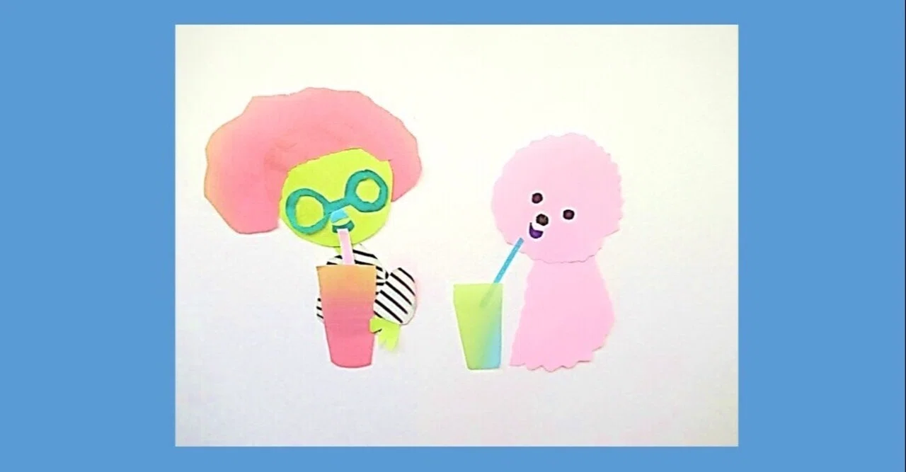 アフロさんとアフロ犬 週末図工室 Note