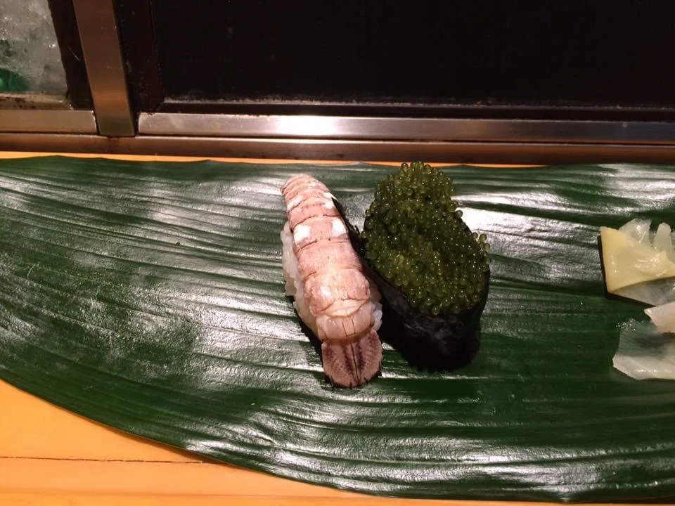 【食事】広島の「すし亭」の穴子の薄造り、サヨリやシャコの握り。エビ味噌|桔梗の花🇯🇵 도라지🇰🇷