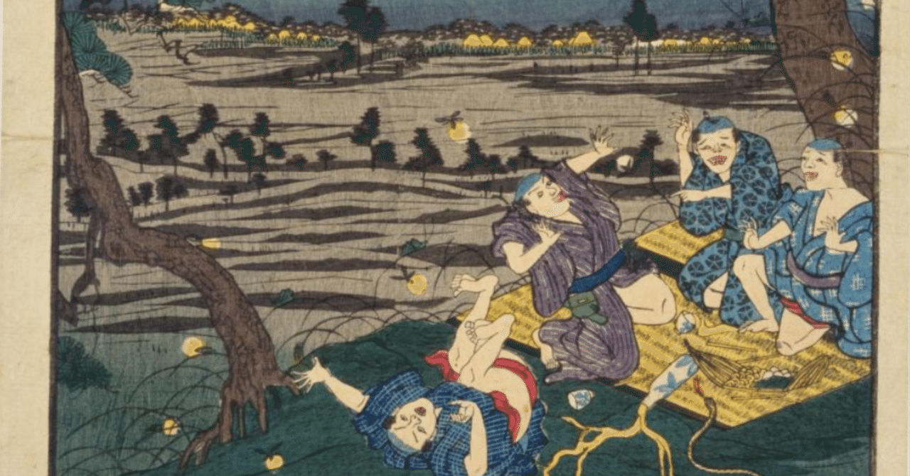 浮世絵 東京開化狂画名所 道灌山・王子稲荷 芳年「東京開化狂画 浮世絵 東京開化狂画名所 道灌山・王子稲荷 芳年「東京開化狂画