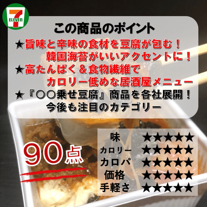 先週発売 195kcal セブンイレブンが居酒屋メニューに本腰 やみつき韓国風冷やっこが美味しすぎてビールと合う でもヘルシー なかむ コンビニダイエット研究家 習慣づくりトレーナー Note