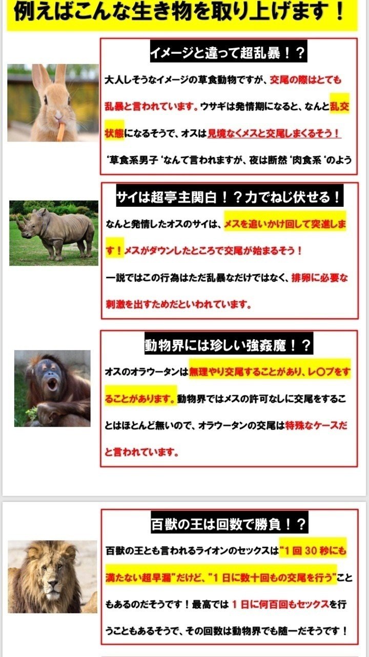 企画書3 動物の恋愛番組 山田ボールペン Note