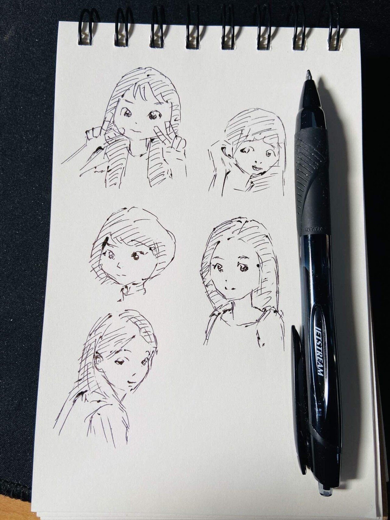 ボールペンの一発描き ボールペンも スケッチブックもダイソーです 350 000ビュー達成 しん Sin0923 毎日更新 450日継続 Note