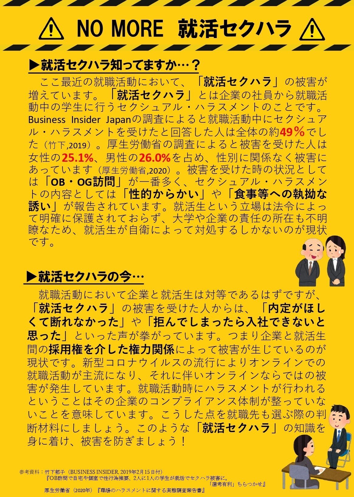 就活セクハラパンフレット表