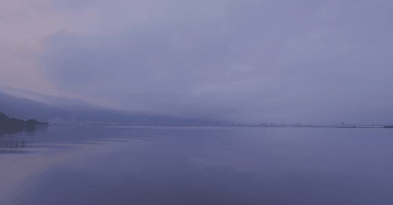 自然のこと32 [夏至の早朝の音と4K映像] 諏訪湖の陽の出（長野）／2022.06.21