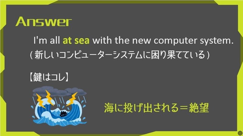 読むだけで経験値up 物語のある英語クイズ18 At Sea グローバルなスローバル 物語のある英語 Note