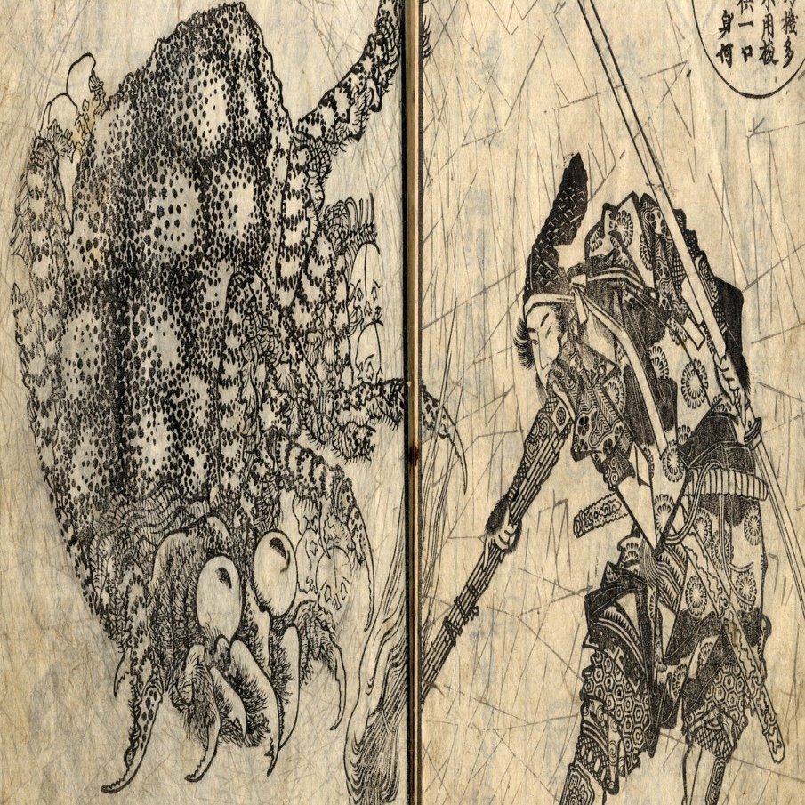 Amazon.co.jp: 曲亭馬琴作 葛飾北嵩画『美濃旧衣 八丈綺談』（4