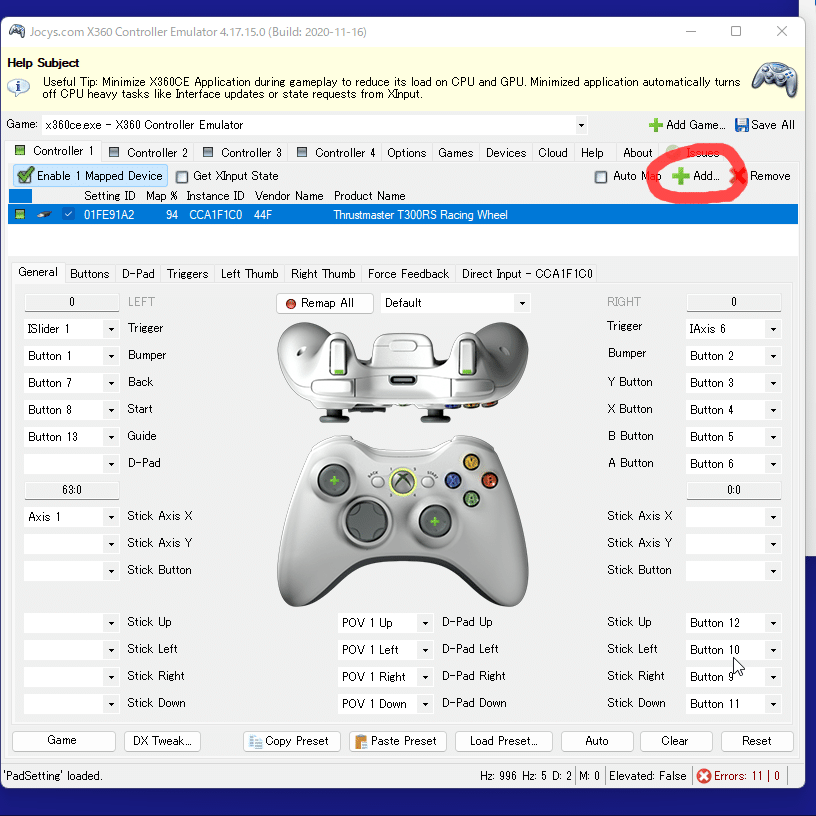 MotoGPやGTAなどゲームパッドのみ対応のゲームをハンコンで遊ぶ劇テク