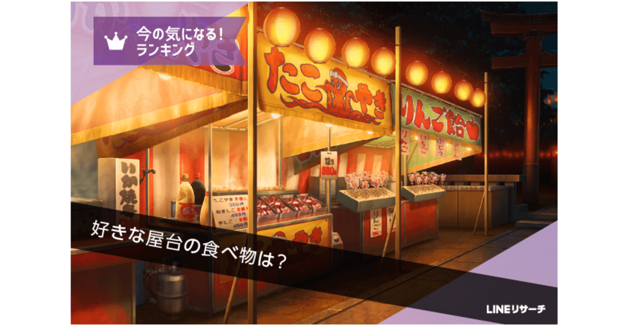 たこ焼き 焼きそば かき氷 好きな屋台の食べ物は Lineリサーチ 公式note Note