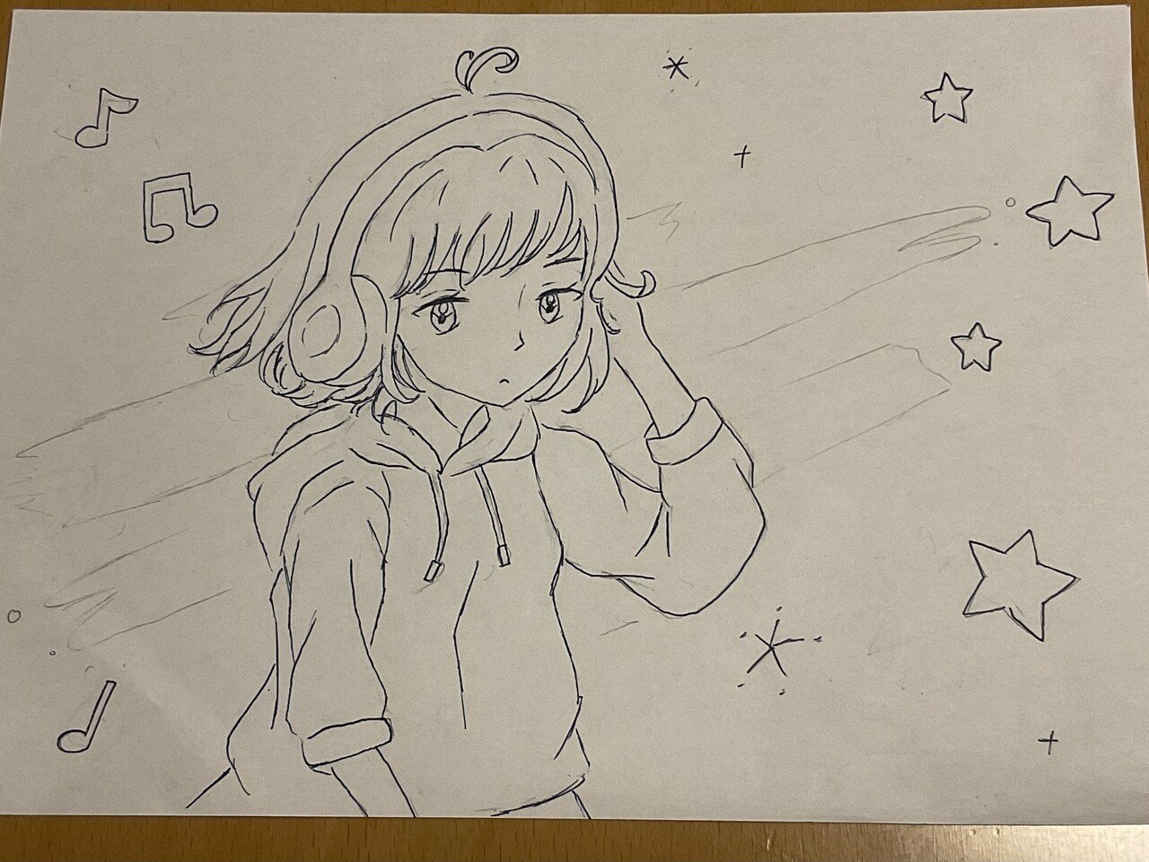 今日はこんな絵を描きました！まだ途中ですけどね。 今回は、ボールペンでペン入れをしてみました！！何気に人生初ペン入れかもしれん・・・ずっと「２回絵描くなんてめんどい！」と思ってたので（笑）  でも、ペン入｜ゆりゆり＊小学6年生