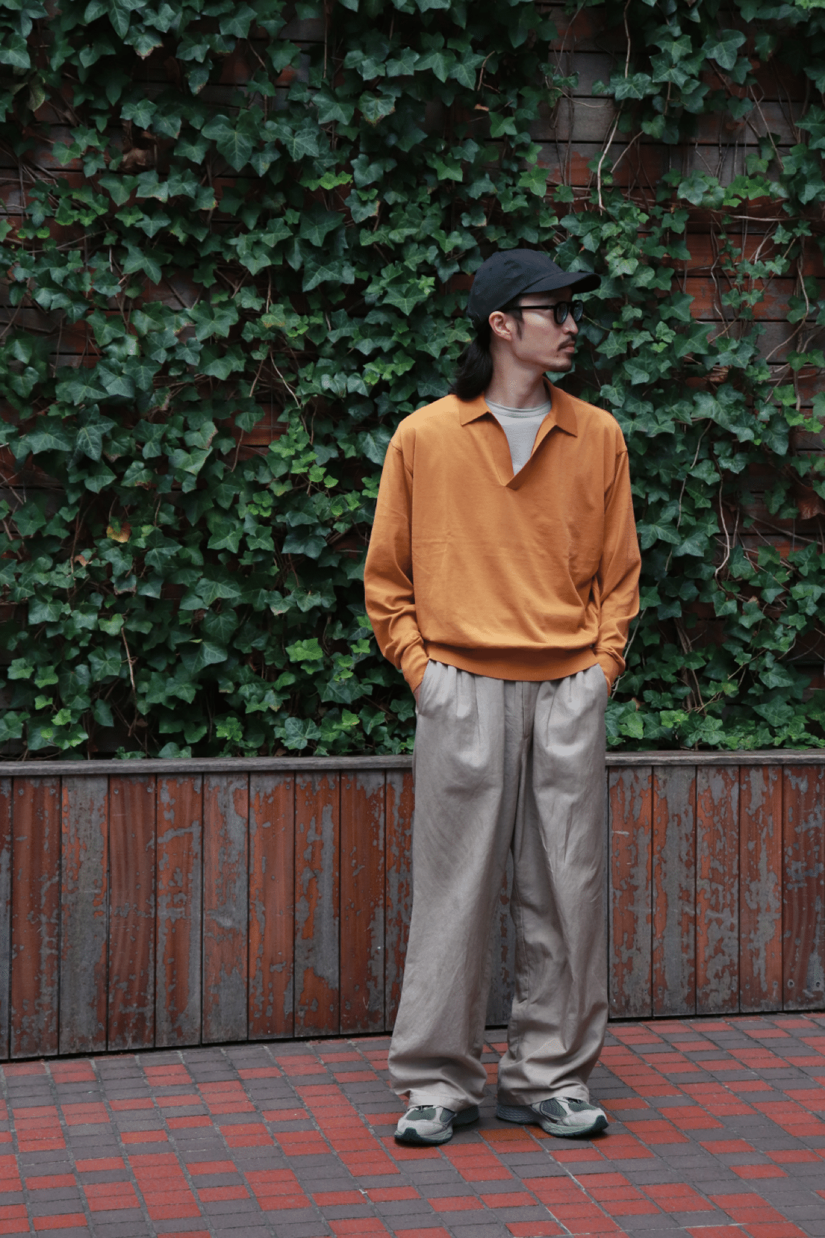 phlannel スキッパーコットンニットポロ BLOOM&BRANCH