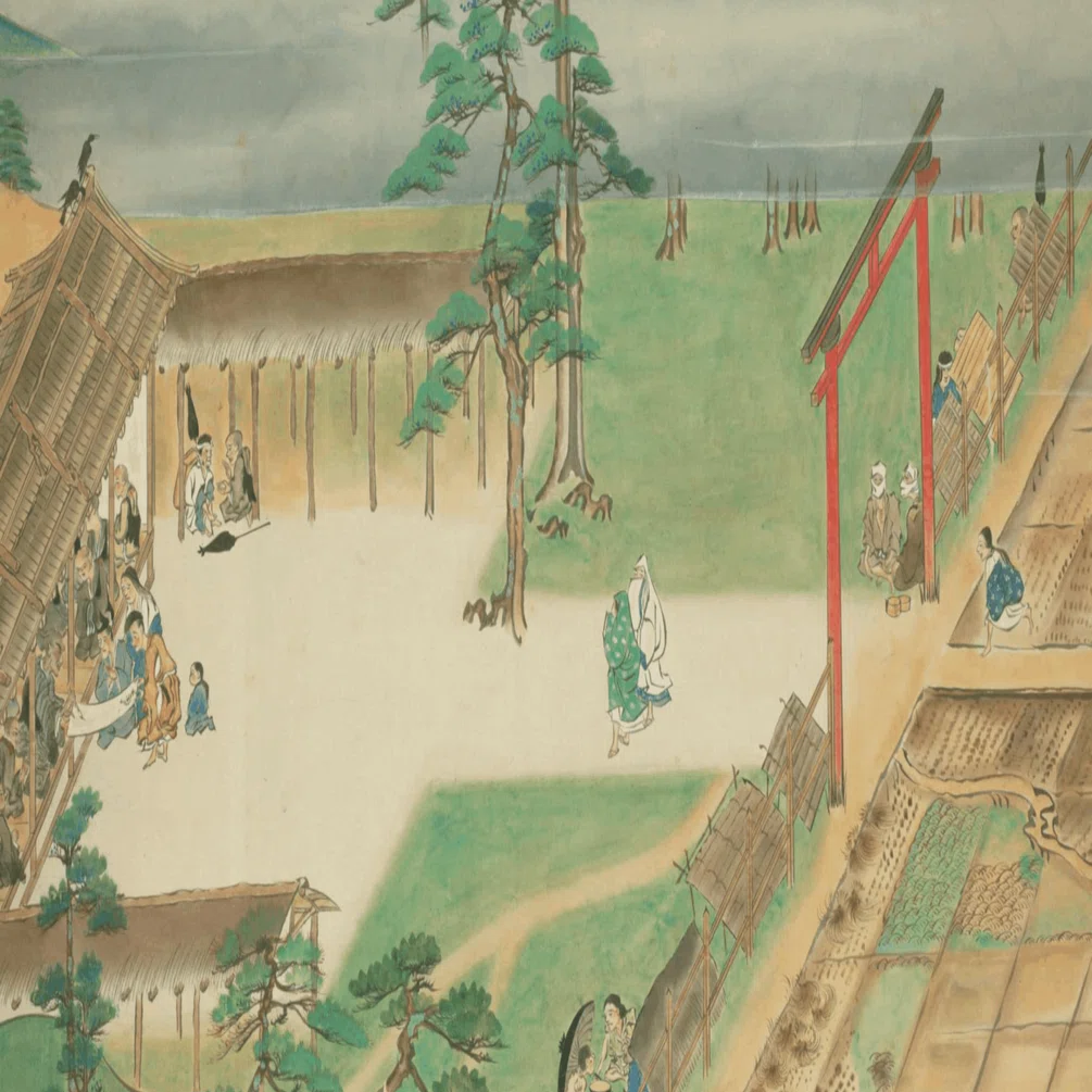 絵巻物　(明治時代？)　10メートル 中世絵巻物の世界に少しづつ｜evaton