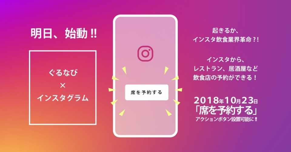 飲食店必見 明日から ぐるなび インスタグラム 席を予約する ボタン設置可能に アクションボタン解説 設置方法まとめ Instagram最新情報18 Koukichi T インスタ速報 ストックフォトグラファー Note