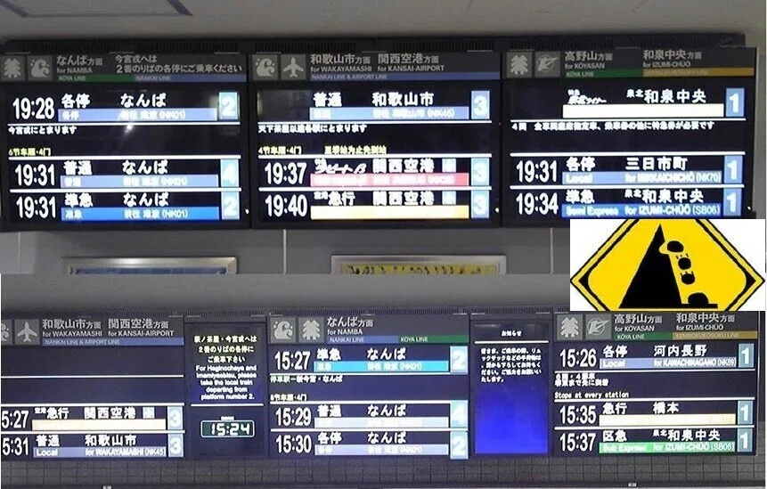 天下茶屋と新今宮表示note