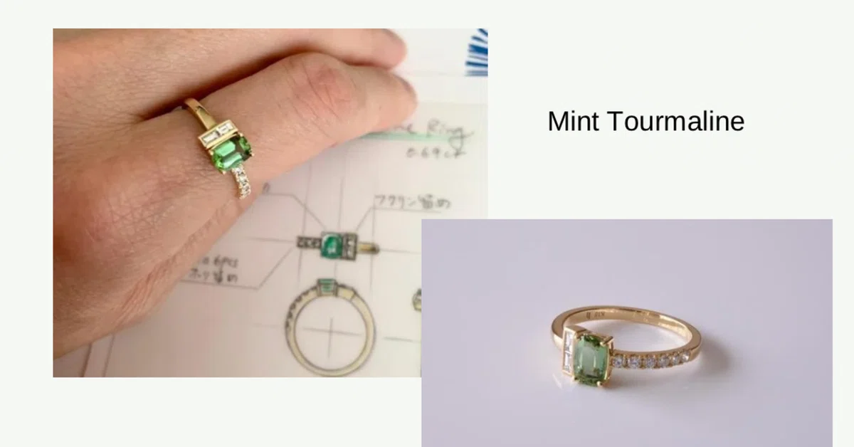 ミントトルマリンのリング｜Hana Jewels
