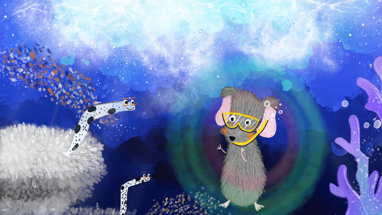 絵本制作編 ここに住んでる動物たちなら 無料で天然の水族館にいけるんです Instagramでは動くよ フォローしてね イラスト 絵本 作品 眠れない夜に 私のコーヒー時間 Brownie Note