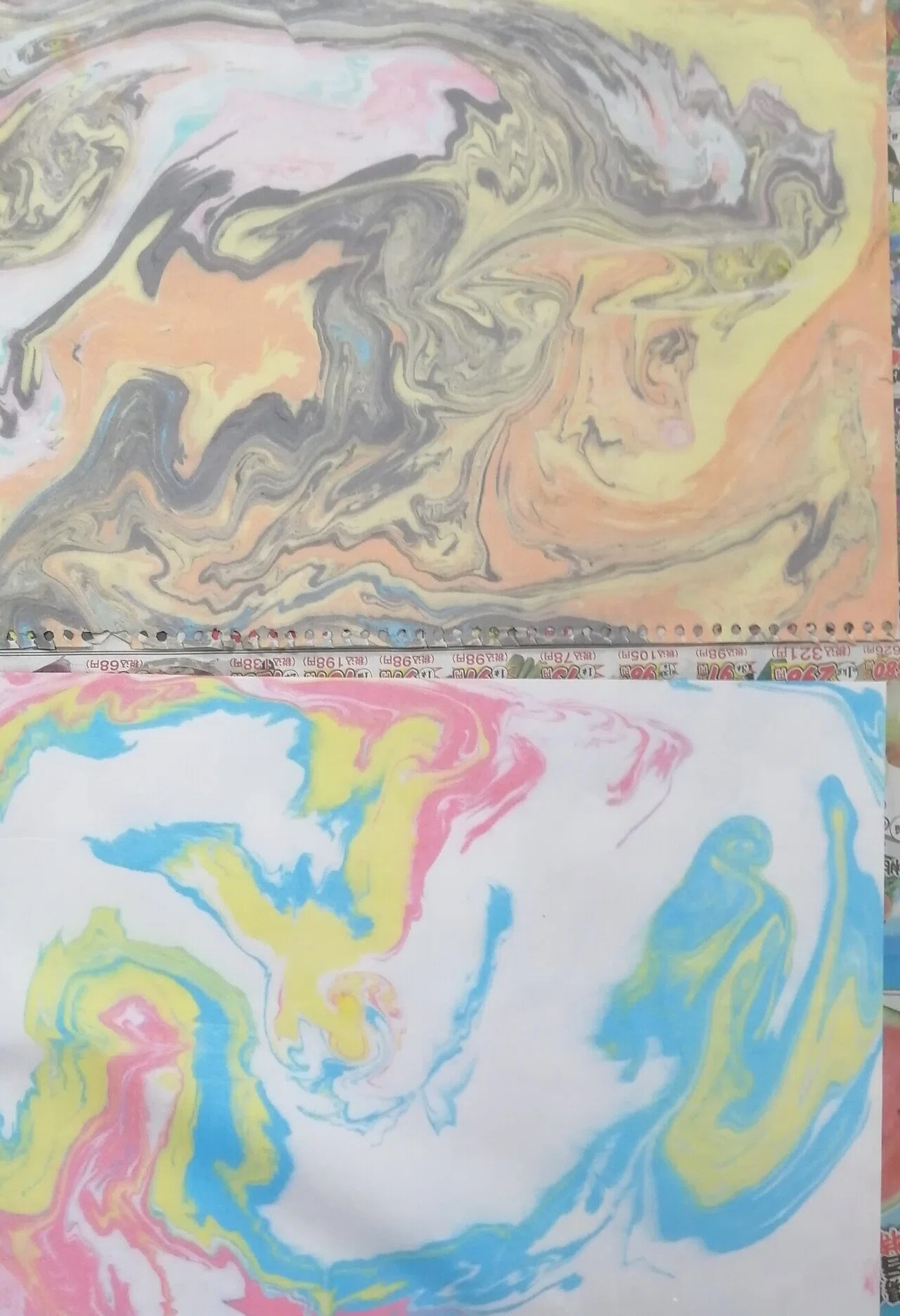 水の模様 マーブリング 陽子絵画制作室 Note