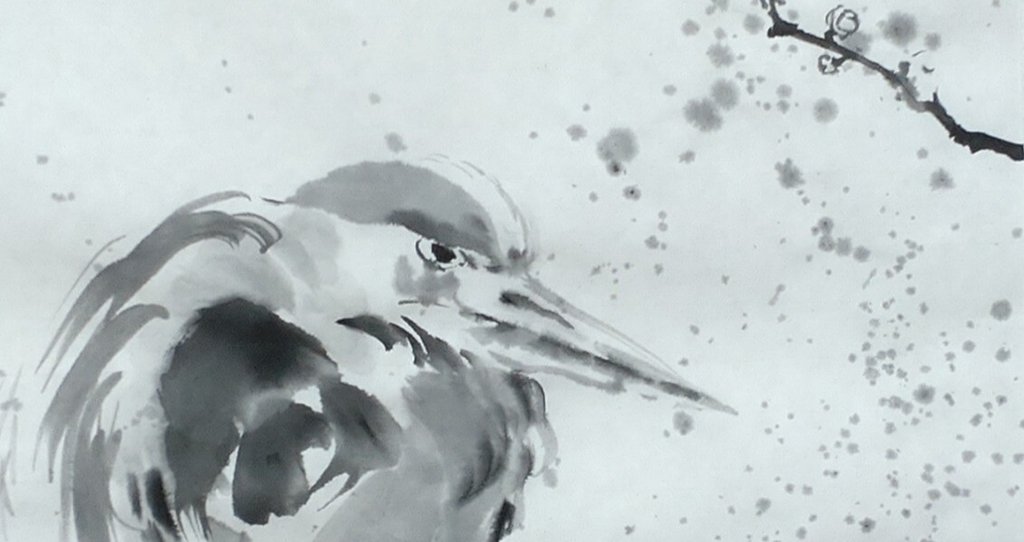 墨で鳥-水墨画練習帳 - 青鷺|KaoRu IsjDha|note 墨で鳥-水墨画練習帳 - 青鷺|KaoRu IsjDha|note
