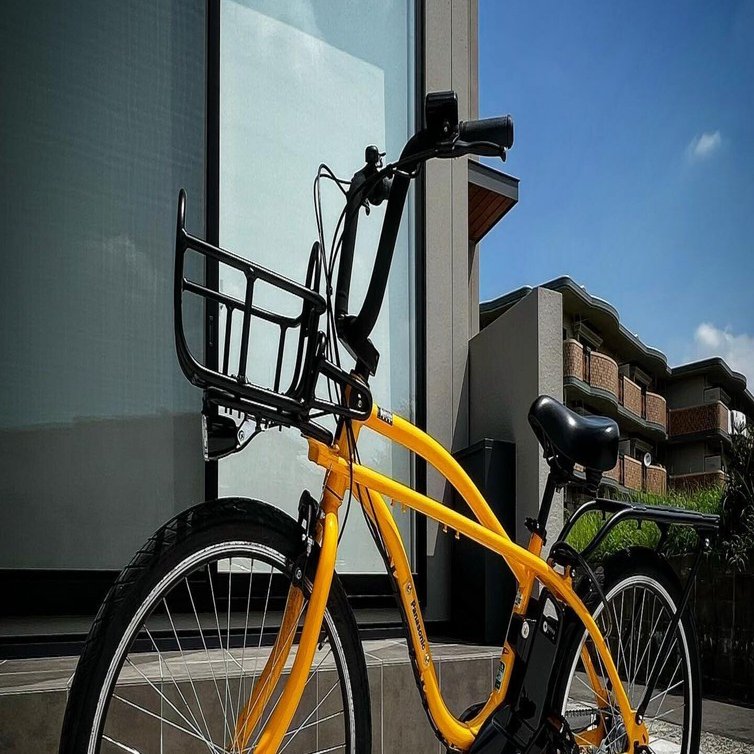 電動アシスト自転車 Panasonic BP02 に前カゴを取り付け｜Takakazu Seki