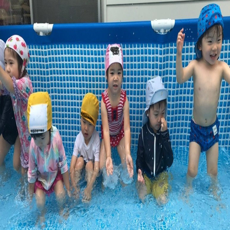 初めてのプールあそび ２歳児 かがやきの森保育園 あいおい Note