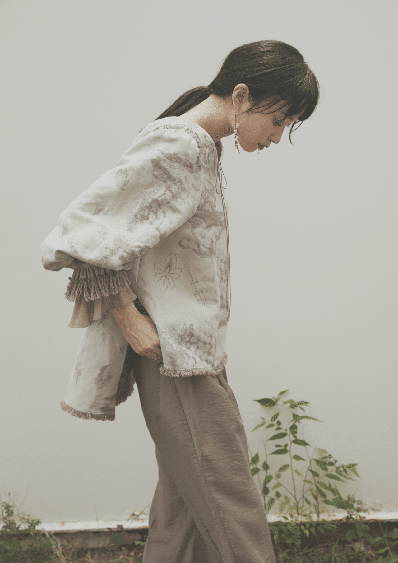 shadow contour jacquard skirt / nagisa villa-cesare.com