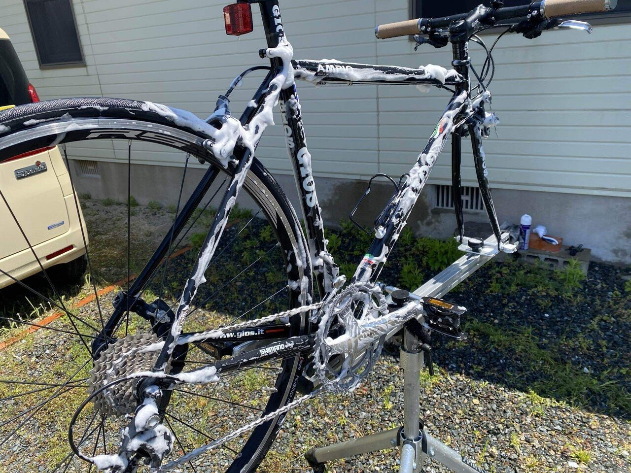 014 ボロチャリ復活計画『洗車&フレーム磨き編』｜みっつー&くっしー