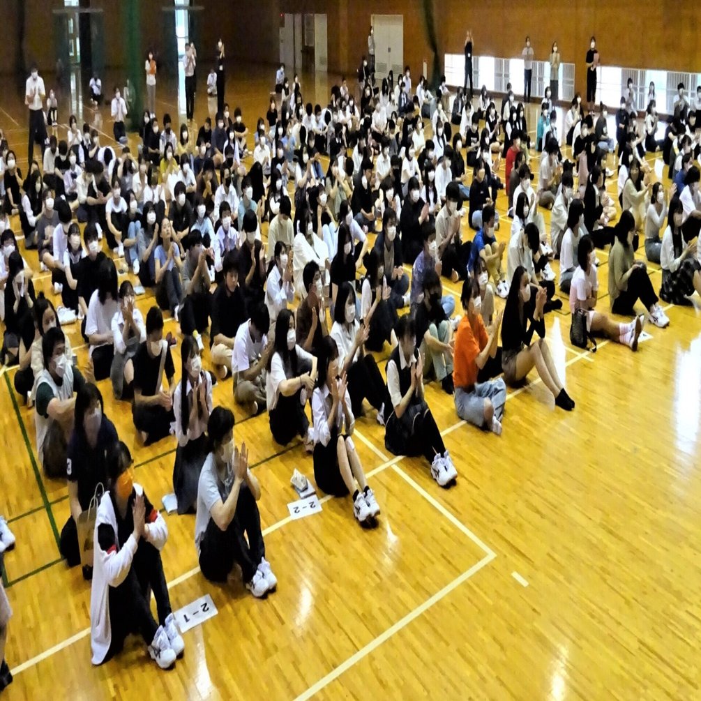 全校集会　高校 
