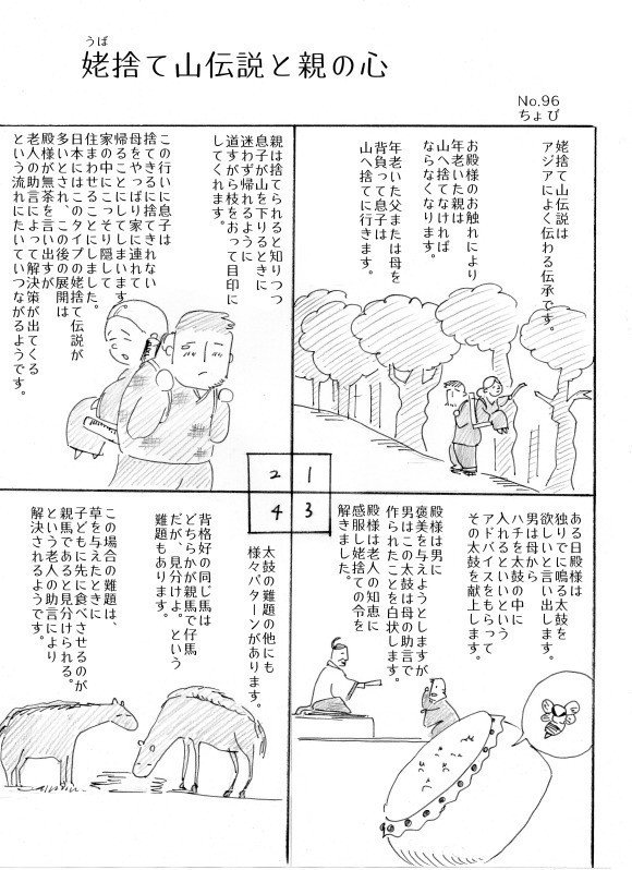96 姥捨て山伝説と親の心 ちょび Note 96 姥捨て山伝説と親の心 ちょび Note