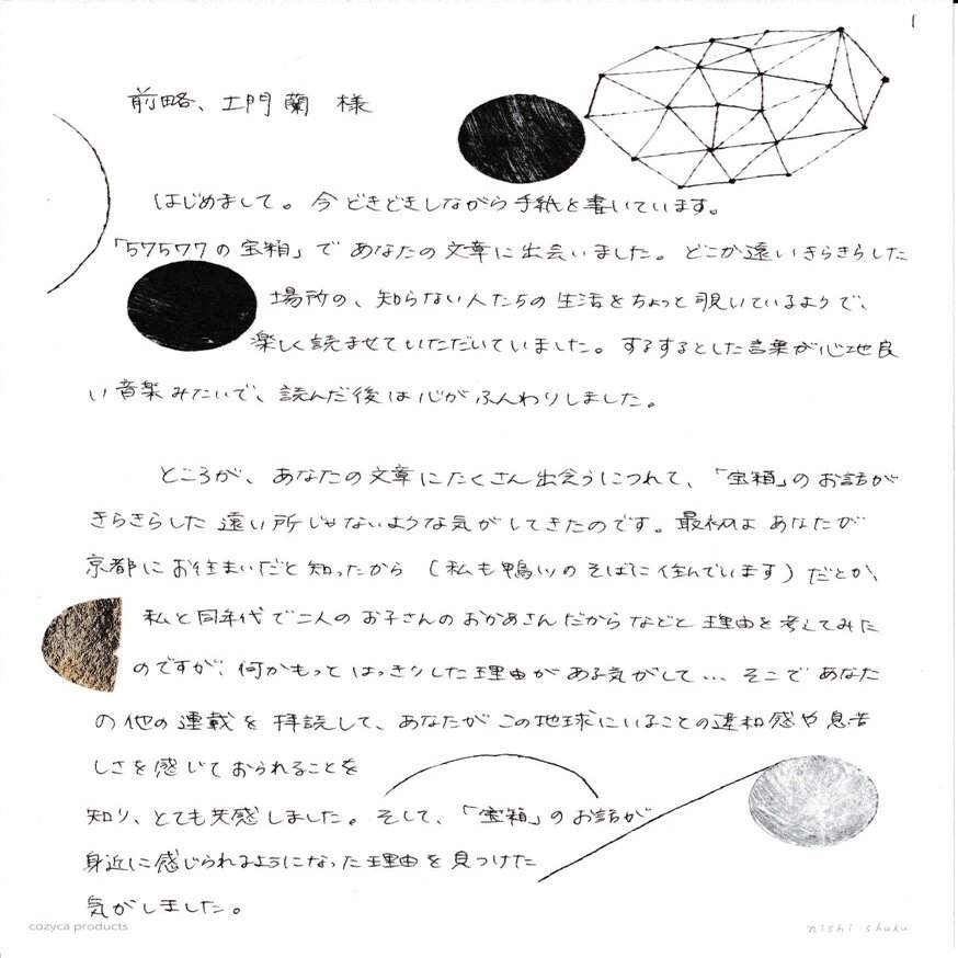 第13回 前略 あなたへ 手紙カフェnote支店 踊り場 Note