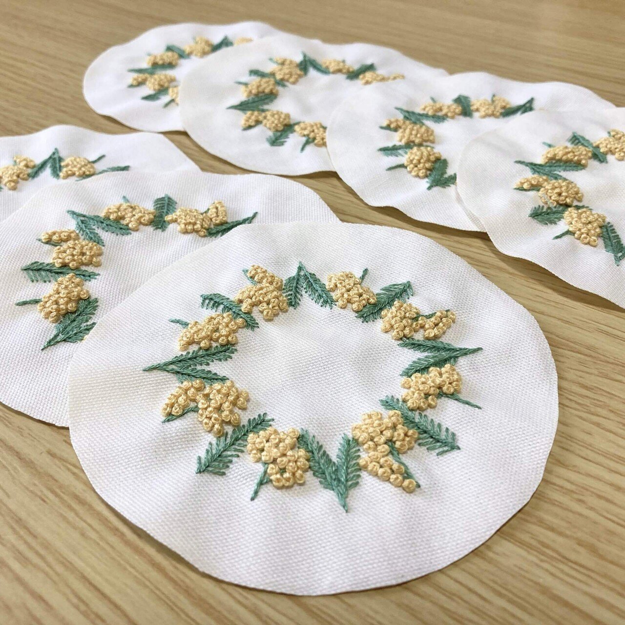最近の制作風景｜はなこまち/刺繍作家