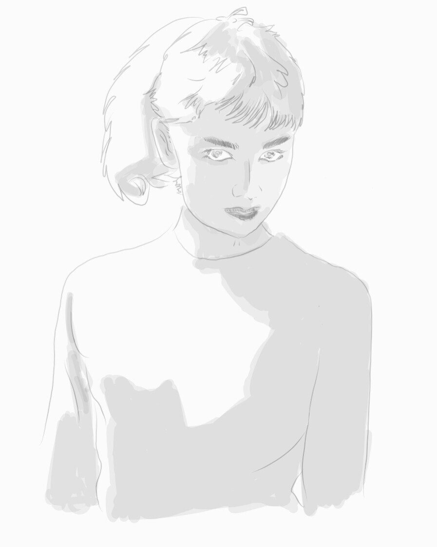 オードリーヘップバーンをmetamojiで描いてみました 人物を描くのは難しいですねー 倉敷翠松高校 学年主任 前良治 Metamoji 岡山 Chromebook Ict Lenovo Note