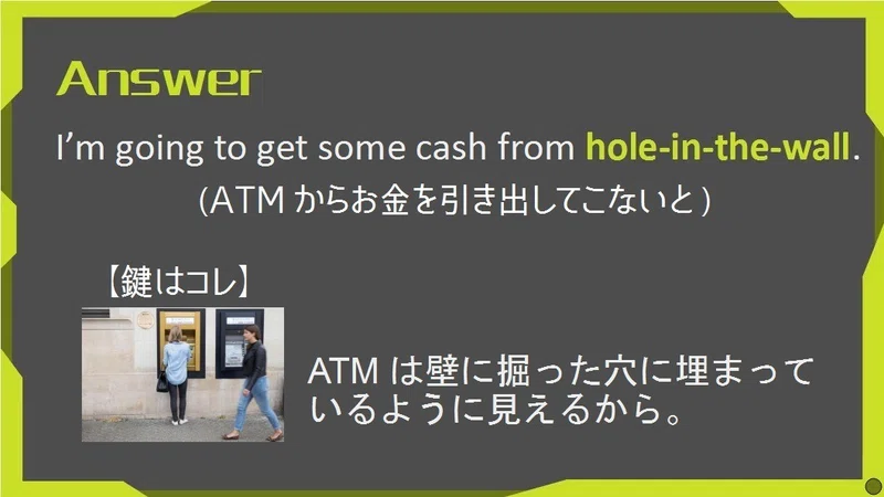 読むだけで経験値up 物語のある英語クイズ21 壁に空いた穴 グローバルなスローバル 物語のある英語 Note