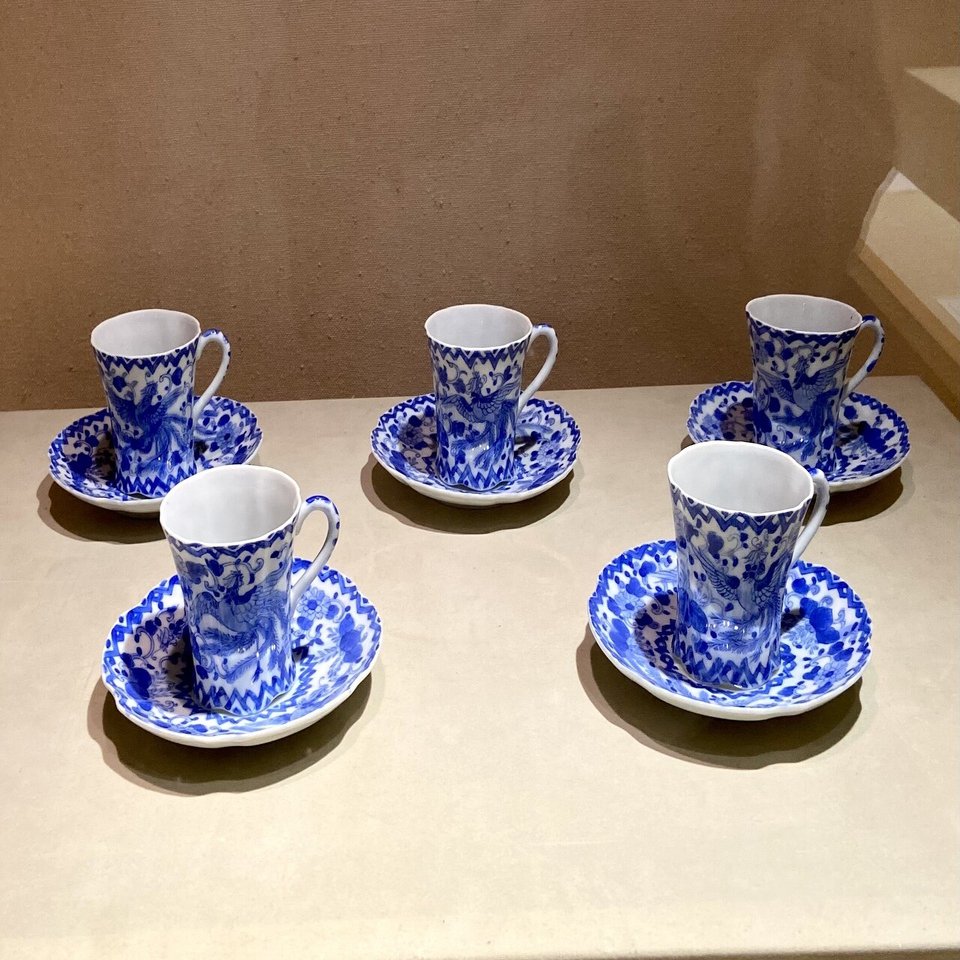 幕末-明治期 瀬戸焼 染付 面取壺 9af710cb55569e5915c8d3fbc505d9