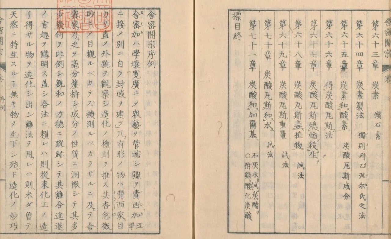 古典de化学「舎密開宗を読もう①」序例と第一章｜繧繝