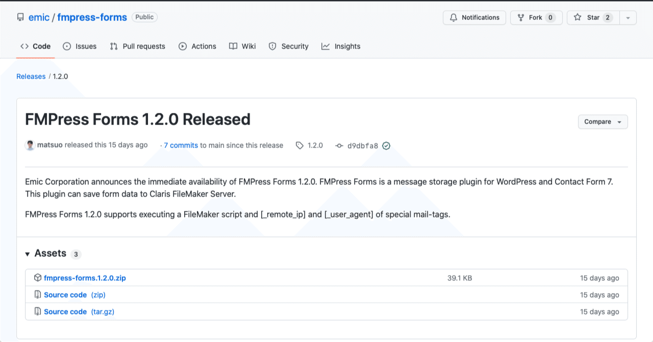 FileMakerスクリプトの実行に対応したFMPress Forms 1.2.0を公開しました|松尾篤