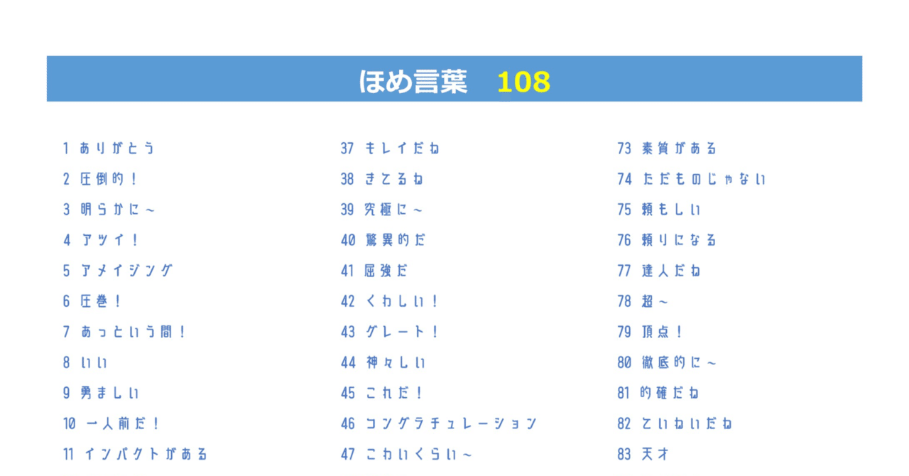ほめ言葉100チャレンジ ななにん Note ほめ言葉100チャレンジ ななにん Note