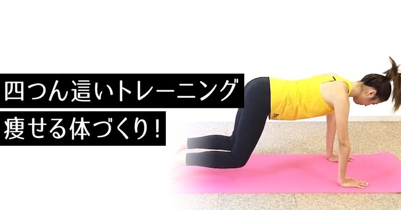 ダイエット動画 Vol 113 四つん這いトレーニング 痩せる体づくり ダイエットマガジンslim Note