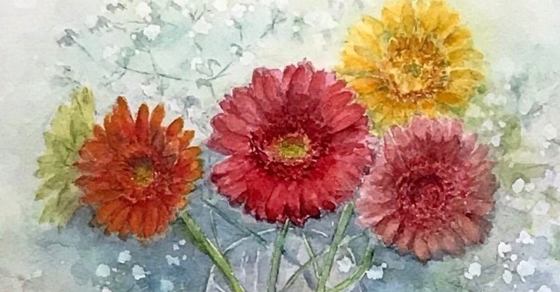 秋に水彩で描いたお花の絵をまとめてみた ポストカードもあるよ たからにゃ イラスト Note