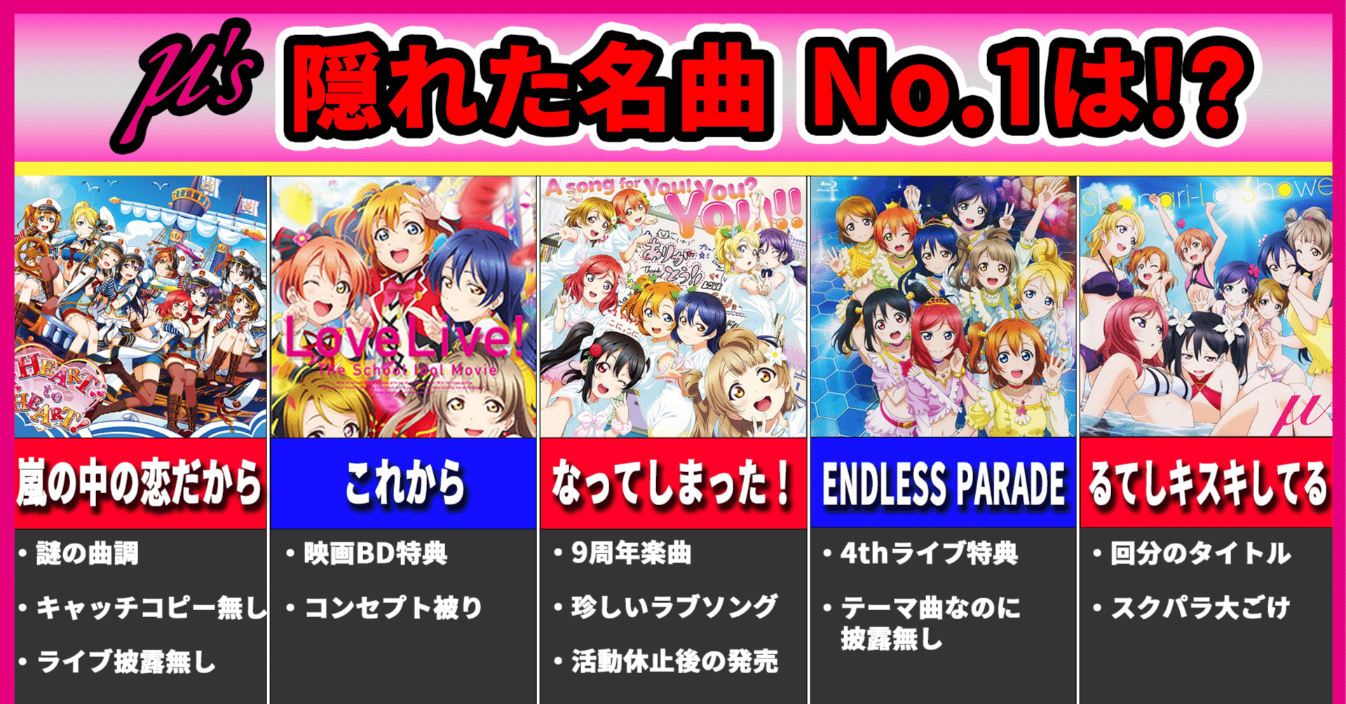 ラブライブ M S隠れた名曲ランキング Lovelive Soldier Note ラブライブ M S隠れた名曲ランキング Lovelive Soldier Note