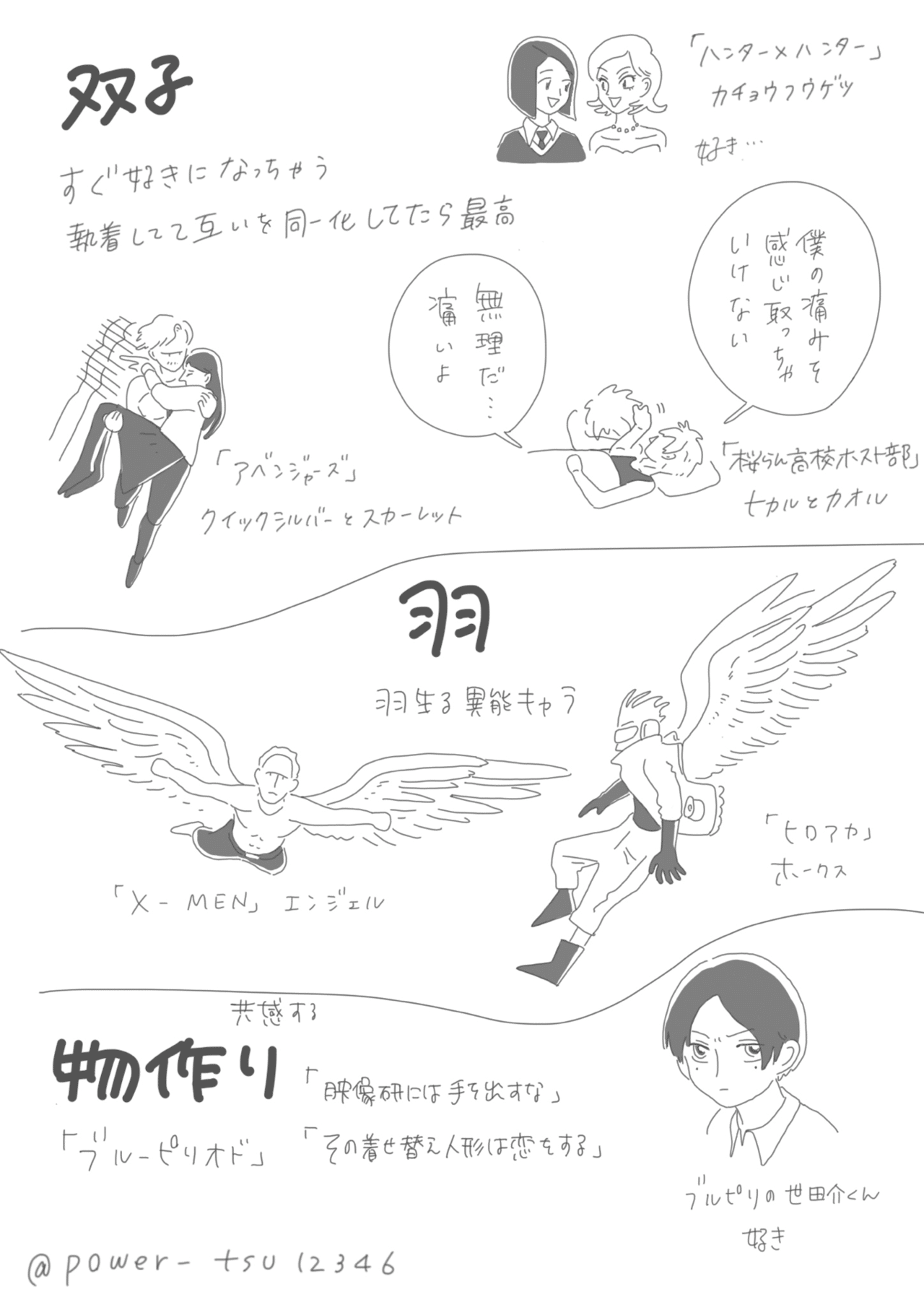 イラスト】自分の好きな漫画に出てくる推しポイント｜つづきぱわ
