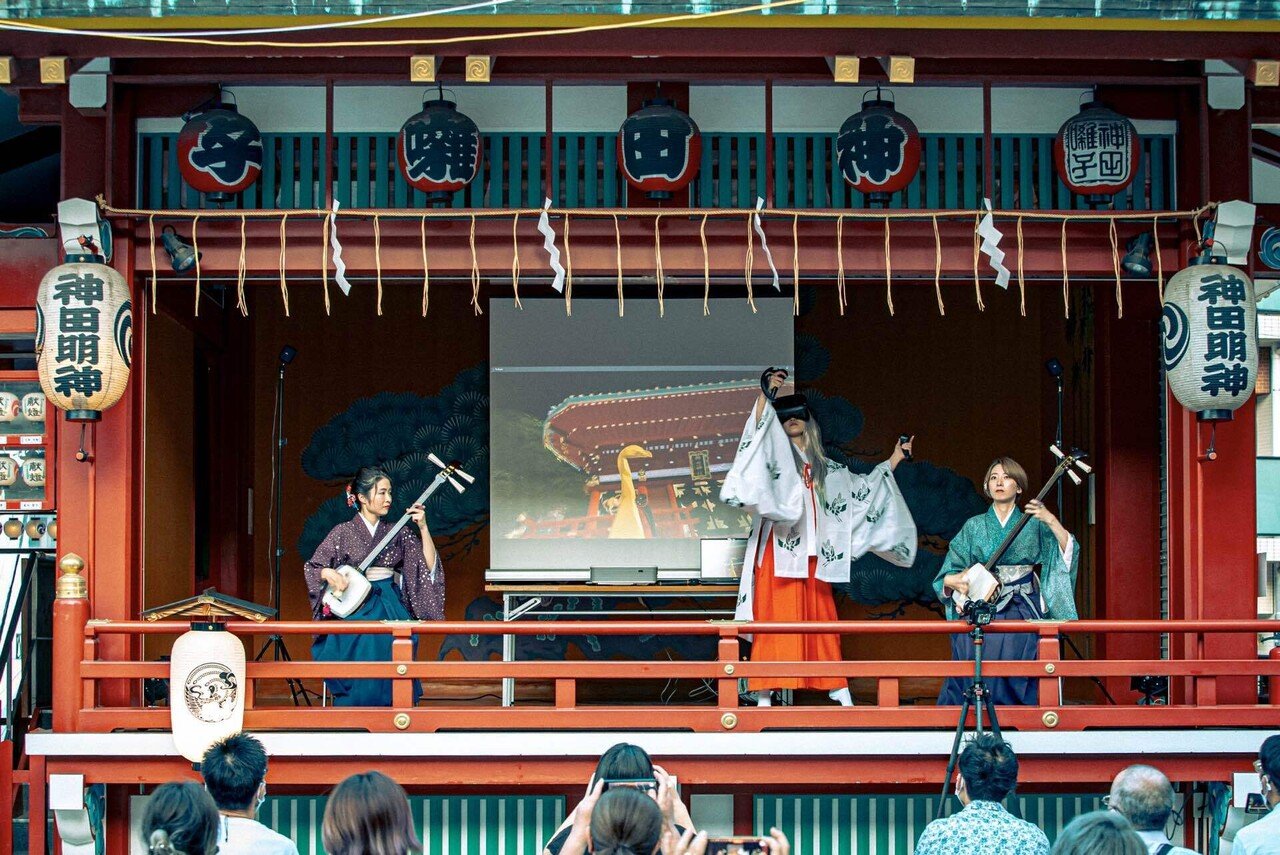 神田明神にてNFTアートの奉納式とライブペイントをさせて頂きました