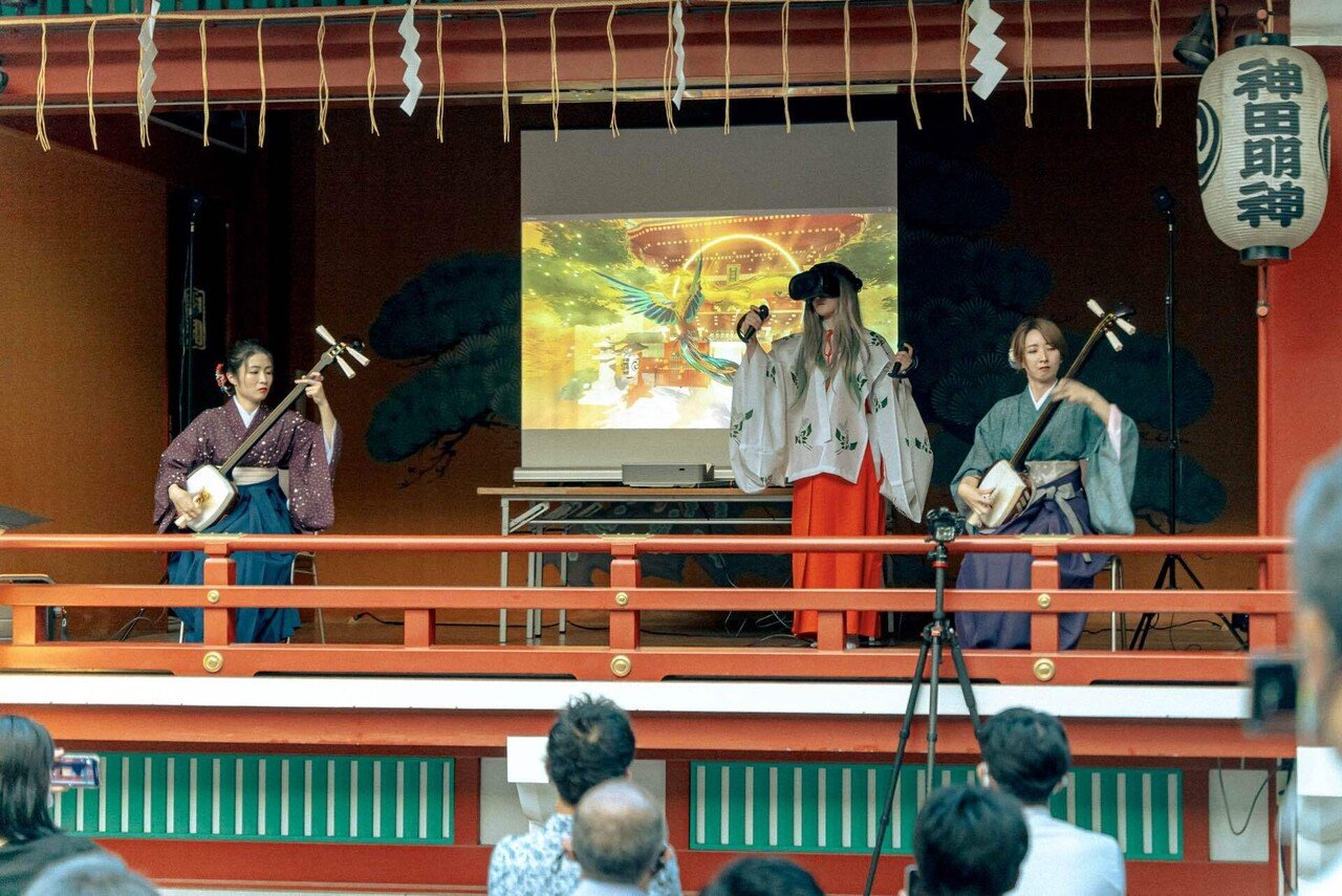 神田明神にてNFTアートの奉納式とライブペイントをさせて頂きました