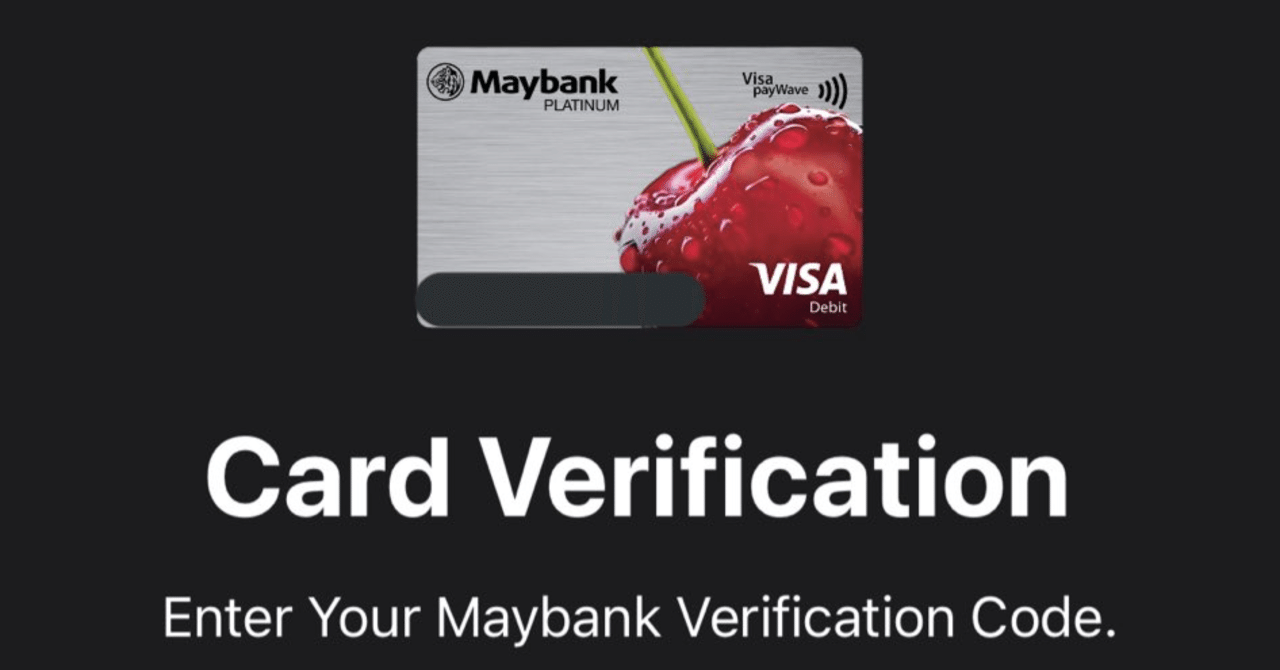 MaybankのデビットカードをWalletに登録し、Apple Payで決済してみた｜suni@マレーシア海外就職＆子育てノート