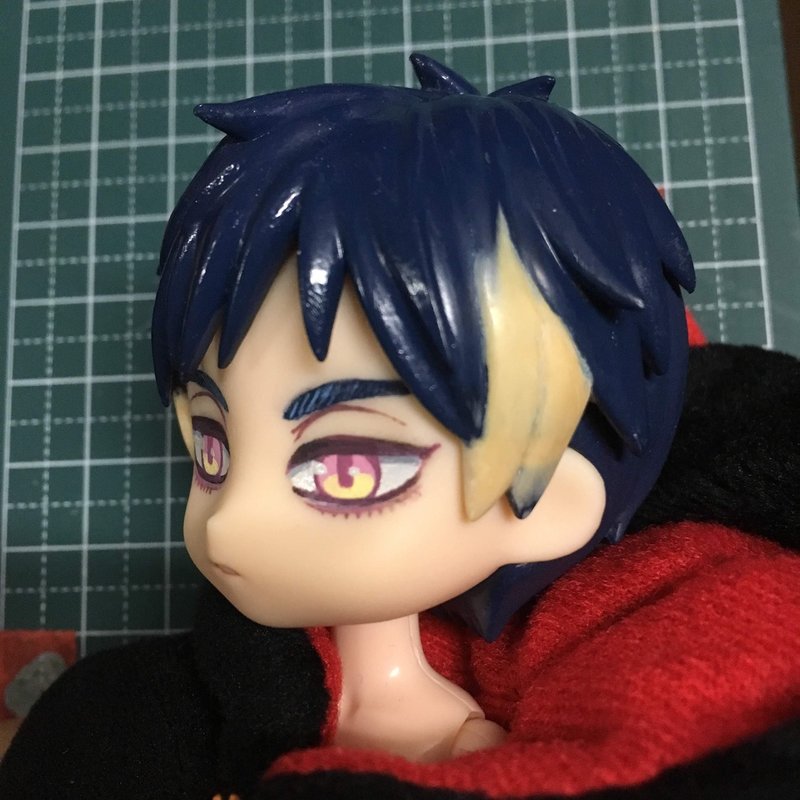 髪パーツのパテ盛り 塗装 ニゲラくん 羽月ニゲラ Note