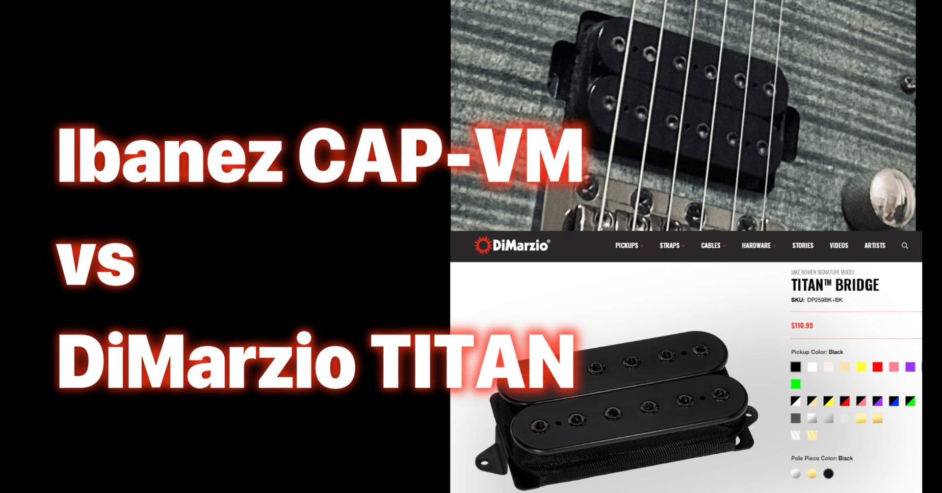 Ibanez CAP-VM vs DiMarzio TITAN比較レビュー｜Strattakk GT