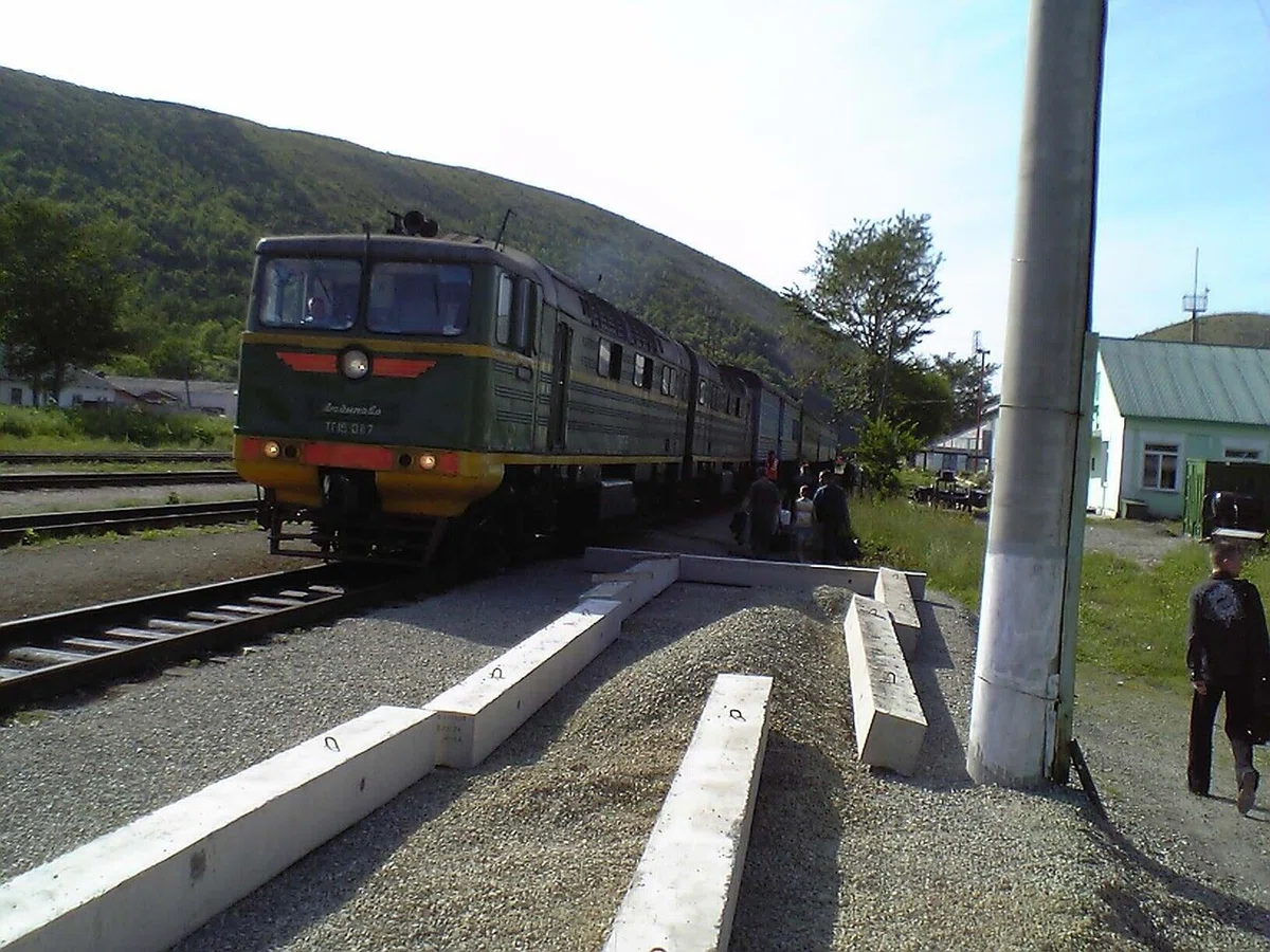 1年目サハリン鉄道ヴズモーリエ駅