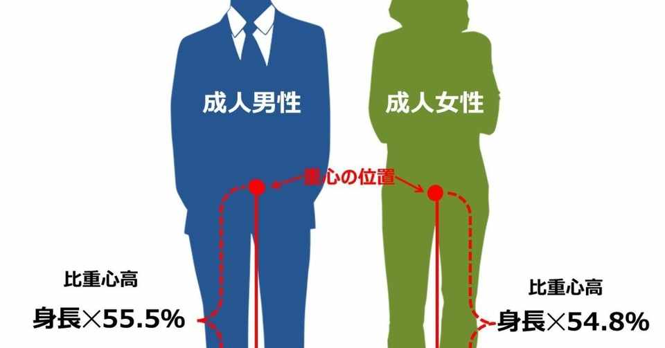 理科のおさらい 8 男女の重心の違いは密度の違い スタジオweba ウィーバ Note