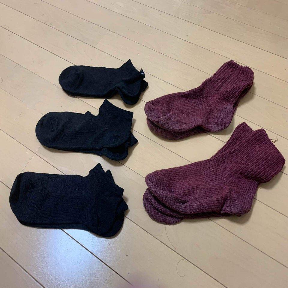 靴下の種類を統一しましょう Kyo Megu Note