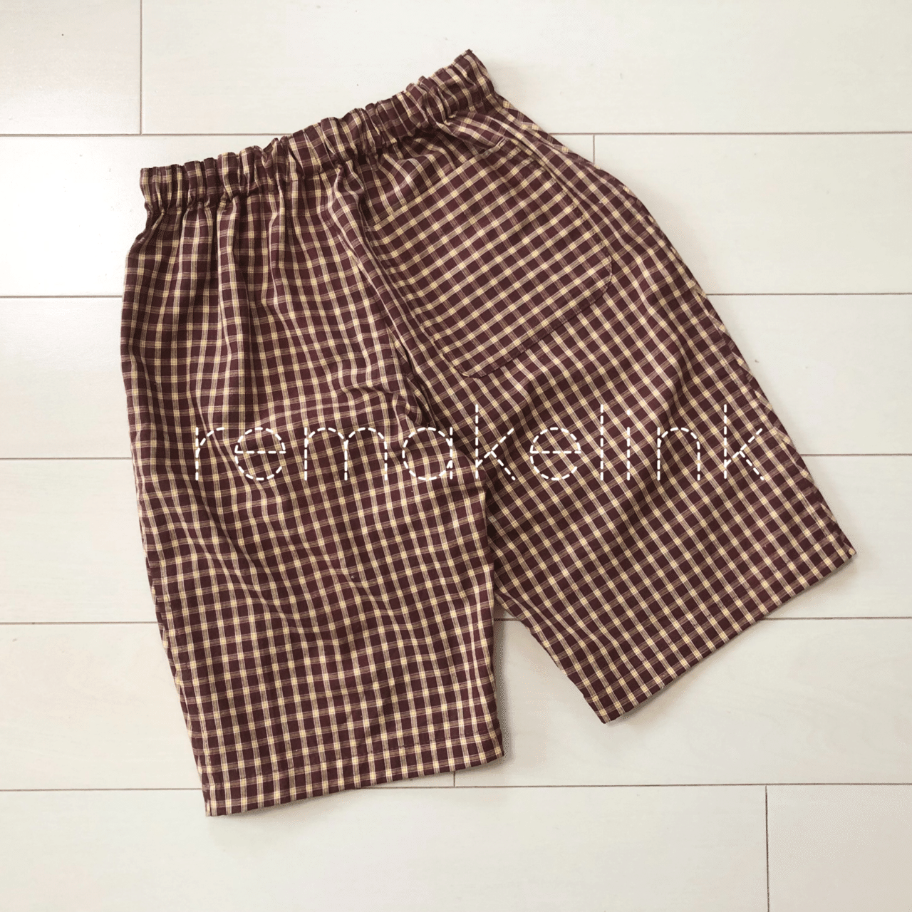 シャツリメイク キッズハーフパンツ｜remakelink ／リメイクリンク