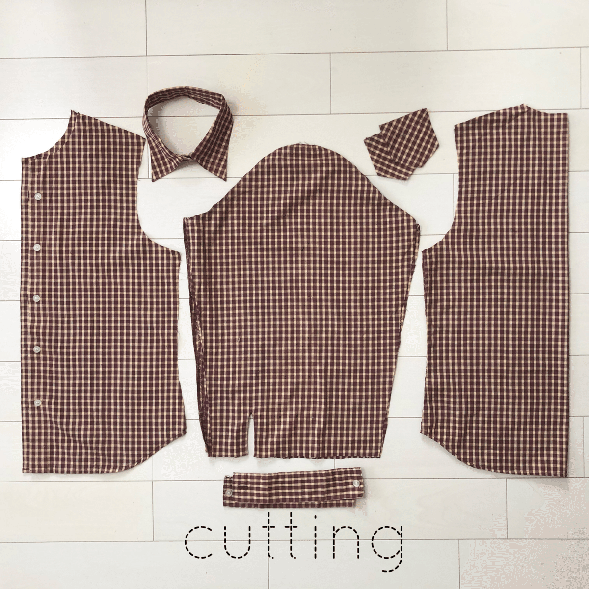 華　ミニチュアリメイクオーダー　3点　デザインスモック、シャツ、半ズボン 華 ミニチュアリメイクオーダー 3点 デザインスモック、シャツ、半